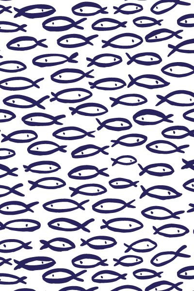 Mood Patterns, Pattern Design Inspiration, Minimal Wallpaper, Fish Pattern, Gift Wrapper, Spring Mood, 수채화 그림, Design Textile, Blue Fish