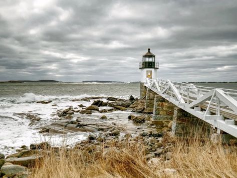 Owls Head Lighthouse, Wiscasset Maine, Midcoast Maine, Portland Maine Lighthouse, Lighthouse Tours Maine, Granite Blocks, Portland Head Lighthouse Maine, New Hampshire Lighthouses, Bag Painting