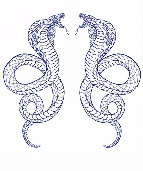 2 Cobra Tattoo, Two Cobras Tattoo, Two Snake Back Tattoo, Snakes On Back Tattoo, Double Snake Back Tattoo, Two Snake Tattoo, Cobra Snake Tattoo Design, Cobra Tattoo Back, Snakes Back Tattoo