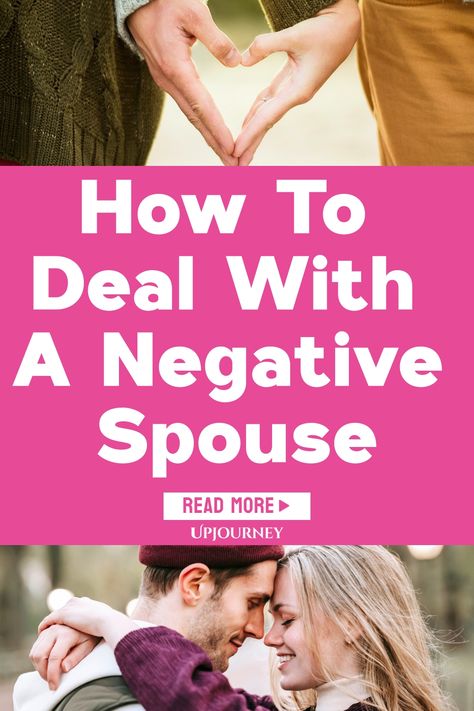 Learn effective strategies to handle a negative spouse and help improve your relationship. Discover practical tips on how to communicate, set boundaries, and foster positivity in your marriage. Strengthen your bond and promote understanding with these simple yet powerful techniques. Dealing with negativity in a partner can be challenging, but with patience and compassion, you can navigate this situation together. Elevate the harmony in your marriage by implementing these proven methods for deali How To Deal With A Negative Husband, Negative Partner, I Feel Statements, Negative Person, Improve Your Relationship, Family Law Attorney, Set Boundaries, Relationship Issues, Conflict Resolution