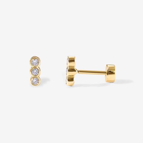 Cartilage Helix Piercing, Earring Stack, Small Stud Earrings, Labret Piercing, Flat Back Earrings, Small Earrings Studs, Cubic Zirconia Earrings, Cartilage Earrings, Jewelry Lover