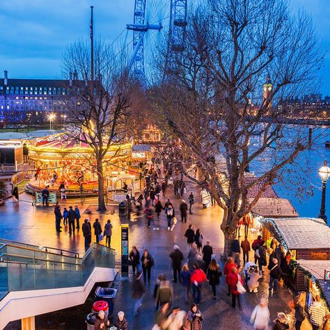 Southbank Centre Winter Market, London- HarpersBAZAARUK Southbank Christmas Market, Southbank Centre, London Activities, Vienna Christmas, Winter Market, London Itinerary, German Christmas Markets, Best Christmas Markets, Magical Winter