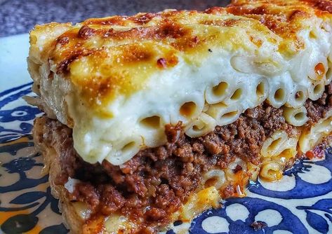 Easy Pastitsio Recipe, Greek Pastitsio, Greek Lasagna, Greek Pasta, Greek Cooking, Greek Dishes, Greek Recipes, Mediterranean Recipes, Stick Of Butter