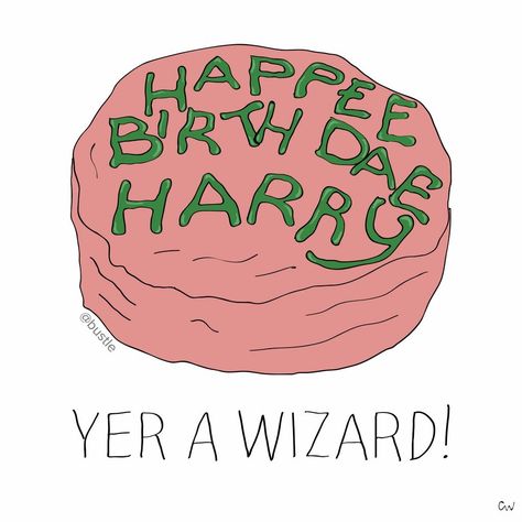 Harry Potter Birthday Drawings, Cute Harry Potter Birthday Cards, Harry Potter Doodles, Harry Potter Inspired Birthday Cards, Harry Potter Theme Birthday Card, Harry Potter Anniversary Card, Happee Birthdae Harry, Harry Potter Birthday Cards, Harry Potter Cupcakes