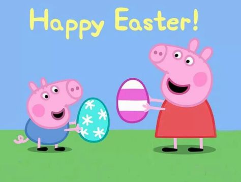 Happy Easter!!! Bebe'!!! From Peppa Pig and little brother, George!!! Disney Pig, Toot & Puddle, Peppa Pig Family, Pig Pictures, Pig Family, Pepa Pig, George Pig, Pig Cartoon, Easter Season