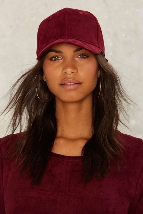 Home Base Vegan Suede Baseball Cap - Burgundy Burgundy Baseball Hat Outfit, Classic Fitted Burgundy Hat, Casual Adjustable Burgundy Hat, Burgundy Brimmed Winter Hat, Burgundy Hat, Leather Baseball Cap, Colored Wigs, Womens Baseball Cap, Fresh Face