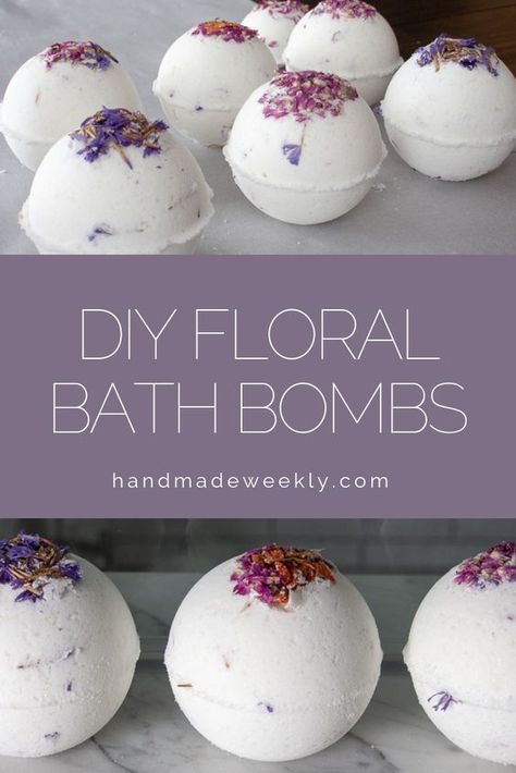 DIY Floral Bath Bomb Tutorial | The Ultimate Pinterest Party Week 256 Bath Boms Diy, Diy Lush, Floral Bath Salts, Bath Boms, Bombe Recipe, Lush Bath, Bath Bomb Recipes, Bath Bomb Molds, Floral Bath