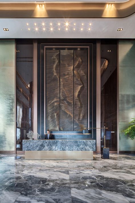 » Intercontinental Hotel Zhuhai by CL3 Architects Limited Modern Lobby, Grand Entryway, Intercontinental Hotel, Zhuhai, Hotel Reception, Lobby Interior, Hotel Interior Design, Lobby Design, Reception Design