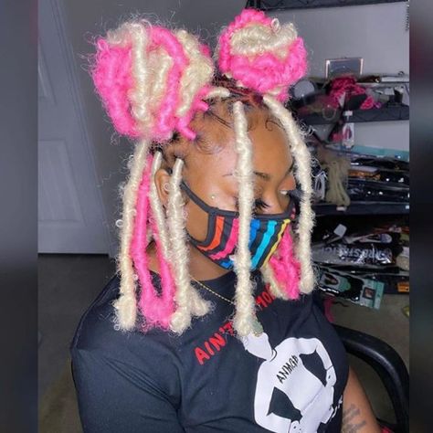 Pink Butterfly Locs, Balayage Brunette To Blonde, Bob Cut Wigs, Butterfly Locs, Faux Locs Hairstyles, Blonde With Pink, European Hair, Cute Box Braids Hairstyles, Protective Hairstyles Braids