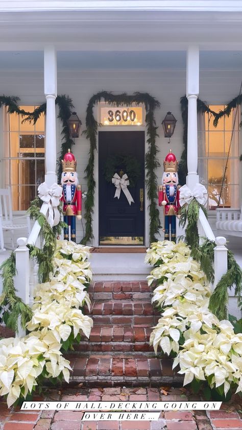 Rivers Spencer (@riversspencer) • Instagram photos and videos Christmas Exterior Decor, Grandmillennial Christmas, Rivers Spencer, Christmas Exterior, Home Decoration Ideas, Christmas Decorations For The Home, Exterior Decor, Christmas House, Twinkle Lights