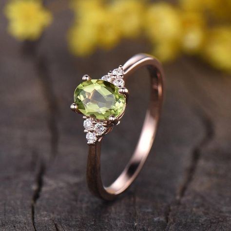 Peridot Ring Gold, Vintage Art Deco Wedding, Peridot Engagement Ring, Art Deco Wedding Ring, Deco Wedding Ring, Engagement Rings Channel Set, Opal Engagement Ring Set, Peridot Engagement Rings, Unique Promise Rings