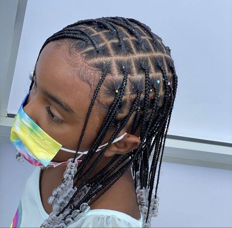 Natural Singles Hairstyles, Kids Individual Braids, Toddler Knotless Braids, Kids Fulani Braids, Black Baby Girl Hairstyles, Cornrows With Box Braids, Black Kids Braids Hairstyles, Cabello Afro Natural, Cute Toddler Hairstyles