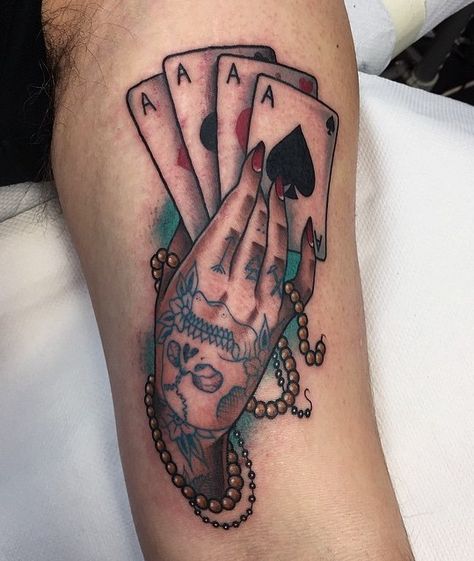 Best Ace Tattoos and 5 Free Ace Tattoo Designs - Tattoo Insider Ace Tattoos, Yugioh Tattoo, Hand Holding Card, Ace Of Spades Tattoo, Cards Tattoo, Playing Card Tattoos, Spade Tattoo, Ace Tattoo, Card Tattoo Designs