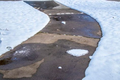 7 Ways to Melt Ice Without Using Salt or Ice Melt - Bob Vila Snow Melting Mats, Salt Alternatives, Bob Villa, Diy Driveway, Snow Melt, Ice Remover, Brick Steps, Snowed In, Bob Vila