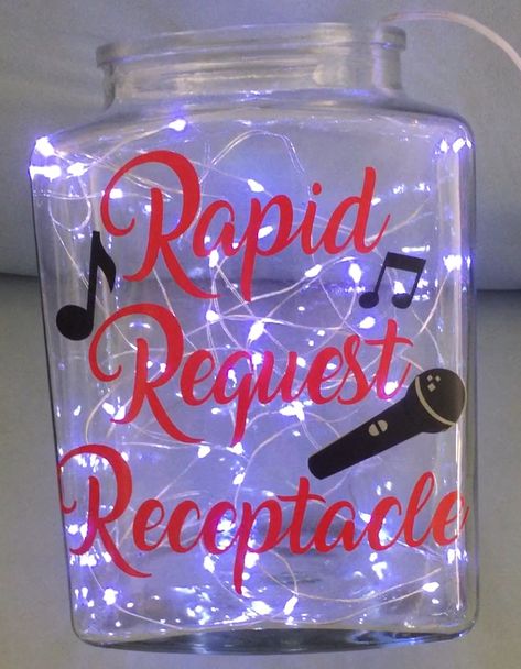 Recycled Jar: DJ Tip Jar Dj Tip Jar Ideas, Tip Jar Ideas For Musicians, Tip Jar Ideas, Funny Tip Jars, Dj Ideas, Money Binder, Glass Light Globes, Light Globes, Recycled Jars