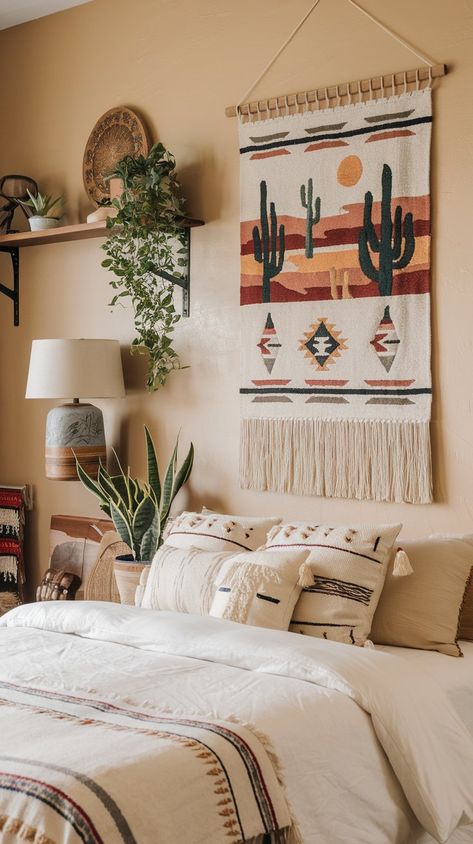 29 Cozy Western Boho Bedroom Makeover Tips Modern Boho Western Bedroom, Boho Western Guest Bedroom, Boho Western Bedroom Decor, Western Guest Bedroom, Boho Western Bedroom, Western Boho Bedroom, Boho Bedroom Makeover, Western Bed, Cowgirl Room