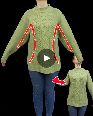 How To Alter A Sweater That Is Too Big, Creation Couture, Pullover Shirt, Sewing Projects, Jumper, Take That, Couture, Sewing