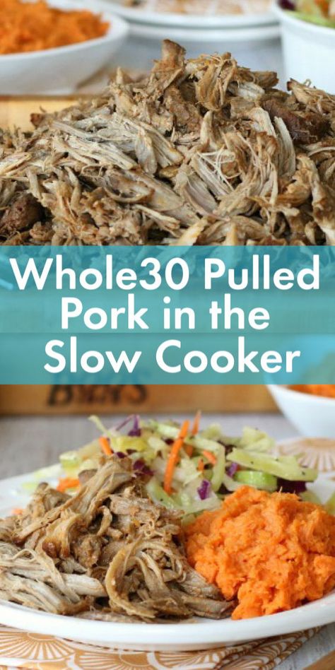 Whole30 Pulled Pork, Apple Cider Pulled Pork, Whole30 Food List, Whole 30 Crockpot Recipes, Whole30 Slow Cooker, Shredded Pork Recipes, Slow Cooker Apple Cider, Quick And Easy Meals, My Favorite Recipes