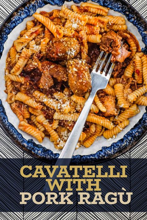 Pork Sausage Pasta, Pasta With Pork, Sausage Pasta Sauce, Cavatelli Pasta, Pork Pasta, Pork Ragu, Ragu Sauce, Ragu Recipe, Recipes From Around The World