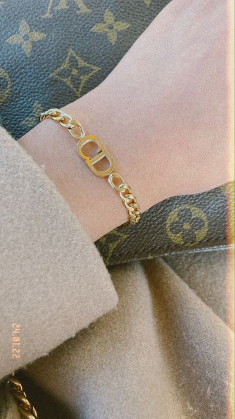 Dior Bracelet, Cuban Bracelet, Infinity Bracelet, Gold Jewelry, Gold Bracelet, Dior, Bracelet, Gold, Quick Saves