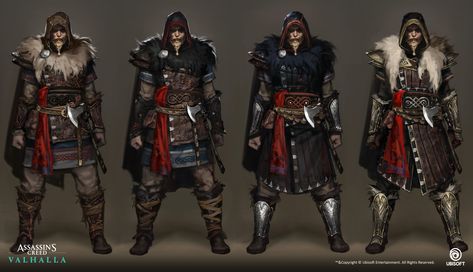 Assassin's Creed : Valhalla character designs by Yelim Kim Valhalla Art, Yelim Kim, Assassins Creed Valhalla, Celtic Clothing, Viking Character, Armor Clothing, Assassins Creed Art, Assassin's Creed Valhalla, Super Powers Art