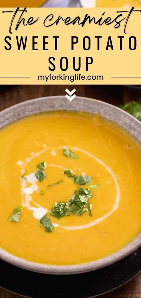 Potato Soup With Coconut Milk, Southern Soups, Spicy Soup Recipes, Recipe With Coconut Milk, Soup Maker Recipes, Sweet Potato Soup Recipes, New Recipes For Dinner, Roasted Cauliflower Soup, Coconut Milk Soup