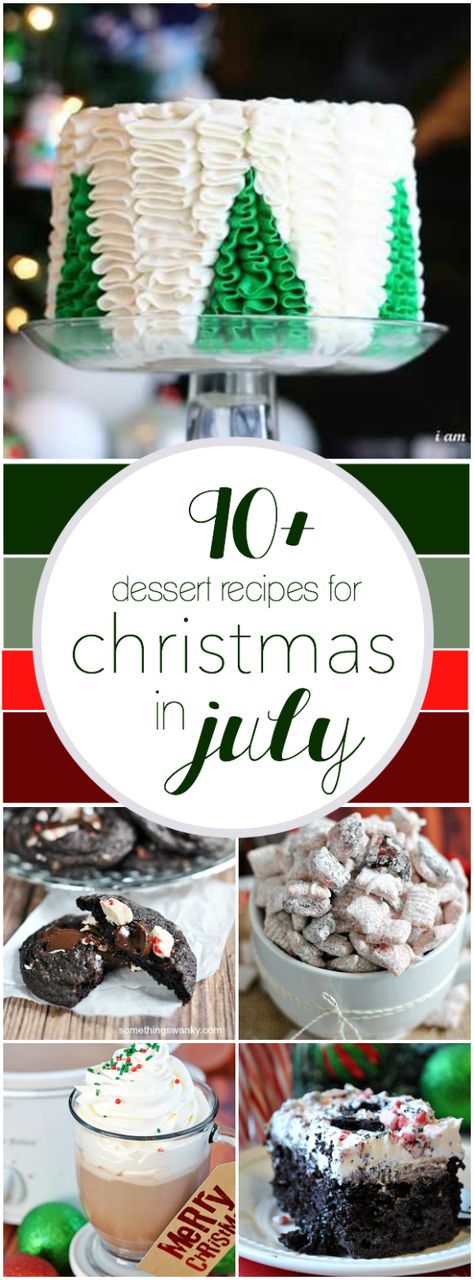 90+ Recipes for Christmas in July | www.somethingswanky.com Cranberry Recipes Dessert, Christmas In July Party, Peppermint Recipes, Recipes For Christmas, Christmas Food Treats, Xmas Treats, Holiday Dishes, Christmas Snacks, Christmas Cooking