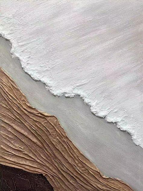 Invite the tranquil essence of the shore into your space with our "Tidal Harmony" hand-painted textured coastal canvas. Exclusively crafted in our California art studio, this artwork captures the harmonious blend of sea and sand with its unique textures and earthy tones. The detailed textures and natural color palette create a serene and inviting ambiance, making it an ideal piece for any coastal-themed or modern interior. Each brushstroke is meticulously applied to reflect the natural patterns Coastal Mood Board, Coastal Textures, Tranquil Artwork, Earthly Tones, Sand Pattern, Earthy Textures, Sister Studio, Natural Color Palette, Harmony Art