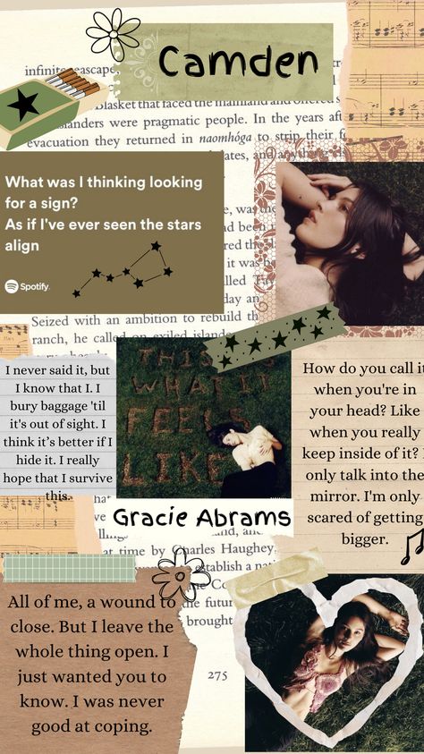 Gracie Abrams Instagram Captions, Camden Gracie Abrams Poster, Risk Gracie Abrams Aesthetic, Gracie Abrams Captions, Gracie Abrams Poster, Ipad Wallpaper Watercolor, Gracie Slaybrams, Music Edits, Caption Lyrics