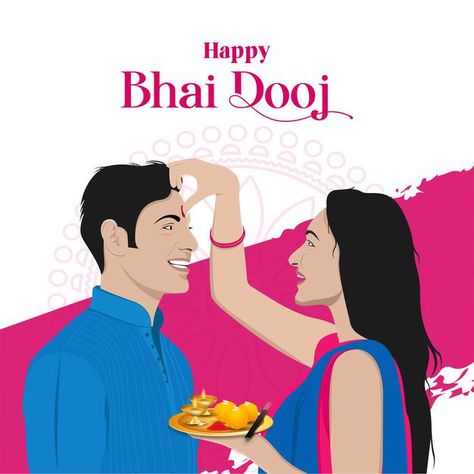 Happy Bhai Dooj Images, Bhai Dooj Images, Bhai Dooj Wishes, Happy Bhai Dooj, Brother And Sister Relationship, Poster Rangoli, Iphone Wallpaper Earth, Minimalist Poster Design, Background Love