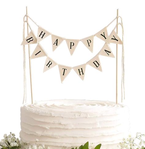 Elegant Cake Topper, 1st Bday Cake, Burlap Bunting, Birthday Flags, Unique Cake Toppers, Cake Banner, Adult Birthday Cakes, Cake Banner Topper, Birthday Cakes For Men