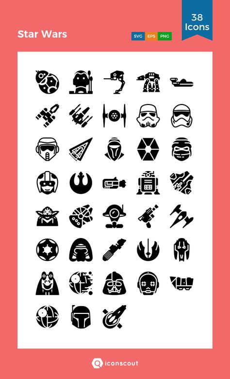 Star Wars   Icon Pack - 38 Solid Icons Star Wars Tattoo Small Simple, Tiny Star Wars Tattoo, Simple Star Wars Tattoo, Star Wars Symbols Tattoo, Star Wars Stencil, Traditional Tattoo Black And White, Sparrow Tattoo Design, Star Wars Icon, Star Wars Symbols