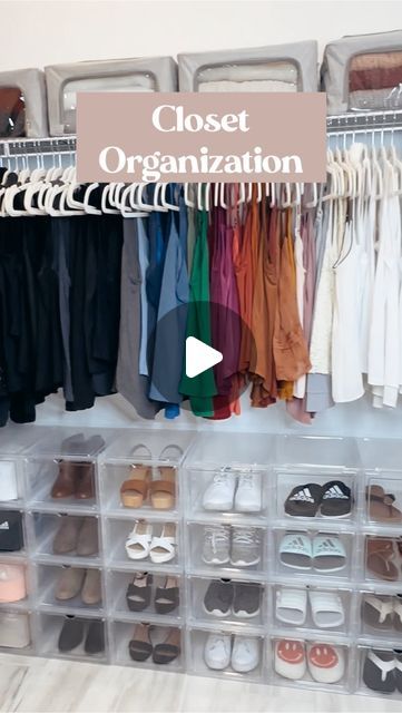 Closet Organization Ideas With Baskets, Organizing Sweaters In Closet, Organize Closet Ideas, Shoes Closet Ideas, Closet Decor Ideas, Shoe Bins, Sweatshirt Organization, Magnolia House, Shoe Bin