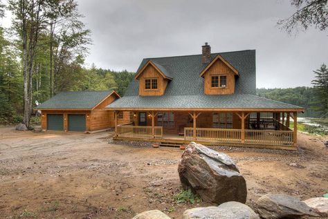 Log Home Flooring, Ranch Houses, Modern Log Cabins, Log Cabin Plans, Wraparound Porch, Log Home Interiors, Log Home Designs, Log Home Floor Plans, Log Cabin Ideas