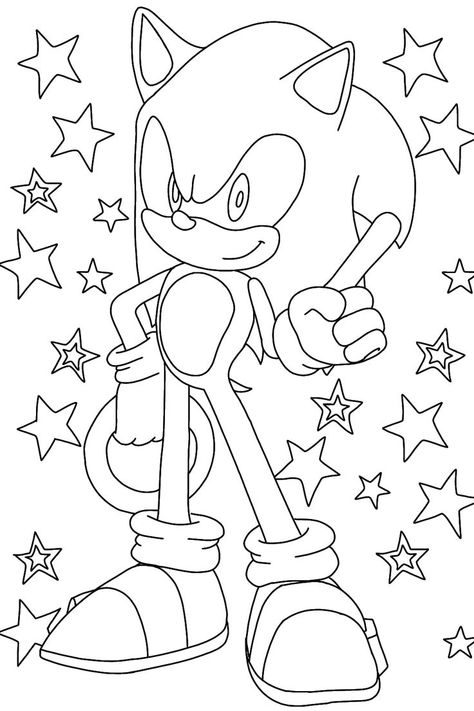 Tails Coloring Pages, Sonic Birthday Party Ideas, Coloring Pages Sonic, Sonic Tails Knuckles, Sonic Birthday Party, Sonic Coloring Pages, Kids Colouring Printables, Sonic Coloring, Sonic The Hedgehog Cake