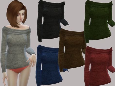 Sweaters in 6 colors for the cold days :)  Found in TSR Category 'Sims 4 Female Clothing Sets' Sims 3 Generations, Tumblr Sims 4, Female Tops, Sims4 Clothes, Sims 4 Update, Sims 4 Cas, Sims 4 Cc Finds, Sims 4 Clothing, Sims Mods