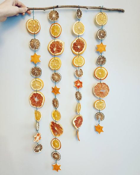 Citrus Garland, Diy Crafts To Do, Garland Decor, Diy Holiday, Christmas Garland, Lithuania, Fall Crafts, Hanging Wall Decor, Wall Hangings