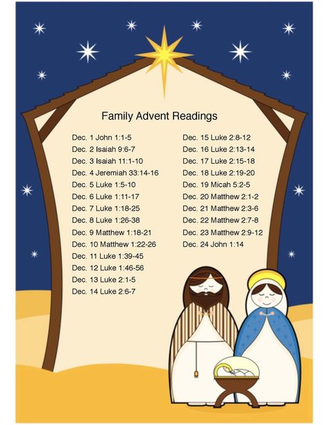 Daily scripture readings for advent for the family Advent Scripture, Biblical Christmas, Eclectic Christmas, Advent Readings, Kids Advent, Advent Ideas, Kids Checklist, Christmas Scripture, 2 Advent