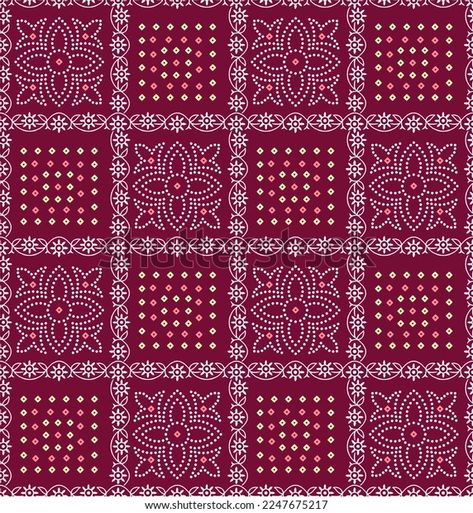 Traditional Badhani Allover Design Pattern Stock Illustration 2247675217 | Shutterstock Bandhani Designs Pattern, Patola Pattern, Bandhani Design, Bandhani Pattern, Kalamkari Designs, Shibori Fabric, Ajrakh Prints, Allover Design, Motif Batik