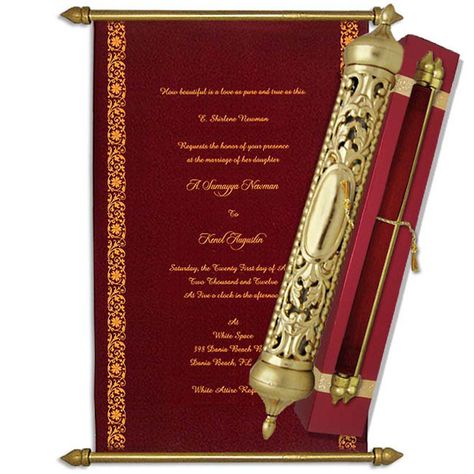 Burgundy Velvet Scroll with Royal Gold Case Desi Invitation Cards, Royal Scroll Invitation, Red Gold Wedding Invitations, Aesthetic Cards, Scroll Invitations, Red Invitation, Wedding Scroll, Royal Wedding Invitation, Royal Invitation