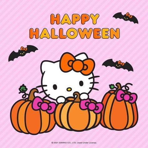 Halloween Hello Kitty, Dulces Halloween, Hello Kitty Printables, Halloween Wallpaper Cute, Kitty Cafe, Pink Photography, Hello Kitty Themes, Dreamy Artwork, Hello Kitty Cartoon