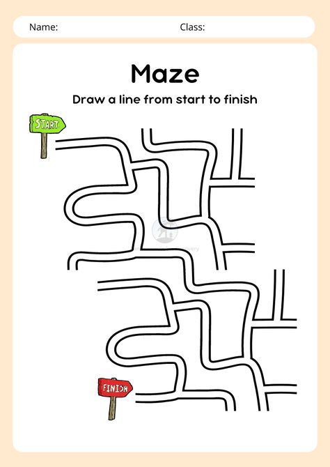 Challenge kids with this simple and clean cream & white maze worksheet! This fun activity helps children improve problem-solving skills and hand-eye coordination while keeping them engaged with an easy-to-follow design. Perfect for early learners, classrooms, or at-home learning. 

#MazeWorksheet #PrintableForKids #KidsLearning #FunLearning #EducationalActivities Simple Maze, Maze Drawing, Maze Activity, Maze Worksheet, Worksheet For Kids, Simple Template, Educational Printables, Home Learning, Problem Solving Skills