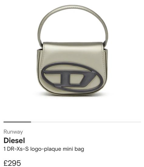 Summer 2023 Runway, Diesel 1dr, Diesel Bag, Grey Shoulder Bag, Spring Summer 2023, Matte Metallic, My Bag, Pale Gold, Style Office