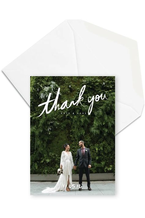 Thank You Wedding, Thank You Card Wedding, Thank You Cards Wedding, Wedding Thank You Cards Wording, Thank You Card Wording, Photo Wedding Card, Cards With Photos, Wedding Thank You Postcards, Vintage Wedding Favors