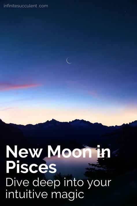 A landscape scene with a new moon in the sky Pisces New Moon, Pisces Full Moon, New Moon In Pisces, Listen To Your Intuition, Moon In Pisces, New Moon Rituals, Hidden Places, Baby Witch, New Moon