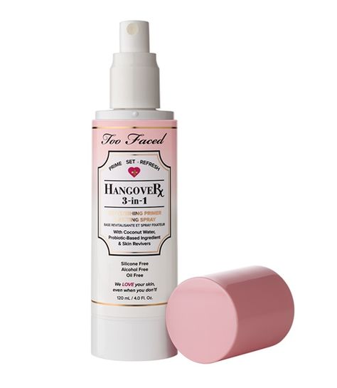 Too Faced Hangover 3-in-1 Makeup Setting Spray Too Faced Primer, Fixing Spray, Favorite Makeup, Anastasia Beverly Hills Makeup, Makeup Setting Spray, Face Primer, Too Faced Cosmetics, Makeup Reviews, Makati