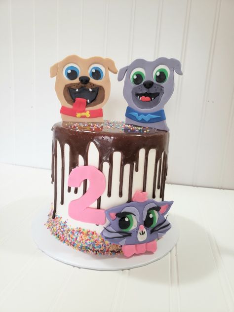 Puppy Pals Birthday Party Ideas, Pink Puppy Birthday Cake, Puppy Pals Birthday Cake, Puppy Cakes For Girls Birthday, Puppy Dog Pals Cupcakes, Puppy Dog Pals Birthday Cake, Puppy Dog Pals Cake, Puppy Dog Pals Birthday Party, Blaze And The Monster Machines Party