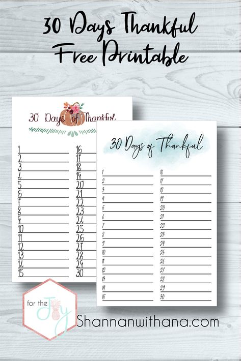 What are you Thankful for? Slow down this month and spend time on gratitude with the Thankful list 2019 printables. Two themes to make your list an added part of your decor this November.  Click here for an easy download and print option. Thankful List Printable, Thankful List, Count Blessings, Thankful Printable, Goal Setting Printable, Gratitude Journal Printable, Journal Topics, Gratitude List, Monthly Calendar Printable