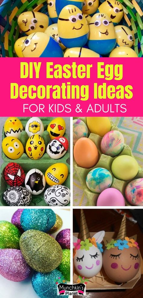 Learn how to make your own DIY Easter eggs, an easy tutorials for decorating Easter egg and a fun activity Easter egg crafts for kids and toddlers. Simple and easy ideas to dye Easter eggs, DIY Easter eggs garland and banners, and homemade Easter egg wreath. Try these ideas to tie dye Easter eggs, using shaving cream, marbleized, chic Easter eggs, glitter eggs and rustic farmhouse fabric eggs. #easterdecor #craftsforkids #eastercrafts Easter Egg Projects, Eggs Decoration, Fabric Eggs, Easter Egg Decorating Ideas, Egg Decorating Ideas, Diy Easter Eggs, Easter Egg Garland, Egg Ideas, Egg Wreath