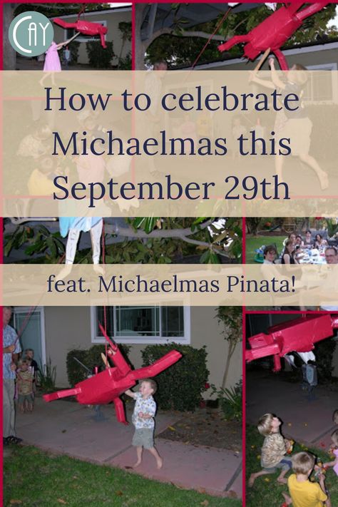 Fast forward a few years, and I had kids, many of whom were boys, and we were trying to incorporate more of the feasts of the liturgical year into our family life. Since my boys were big fans of St. Michael, and of vanquishing the devil and whatnot, Michaelmas seemed like a good one to start celebrating. So we did.  It has since become (along with Easter, Christmas, the Assumption [aka Wafflesdaggen], and Fat Tuesday) one of the most anticipated days of the year in our house. We love it! September 8 Feast Of Mother Mary, Feast Of The Archangels, St Michael Feast Day, Feast Of Immaculate Conception, Feast Of St Michael The Archangel, October Month Of The Holy Rosary, Transfiguration Of Jesus, Catholic Feast Days, Medieval Party